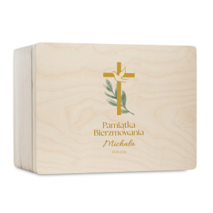 Personalizowane pudełko prezentowe na Bierzmowanie 40x30x13,5 cm