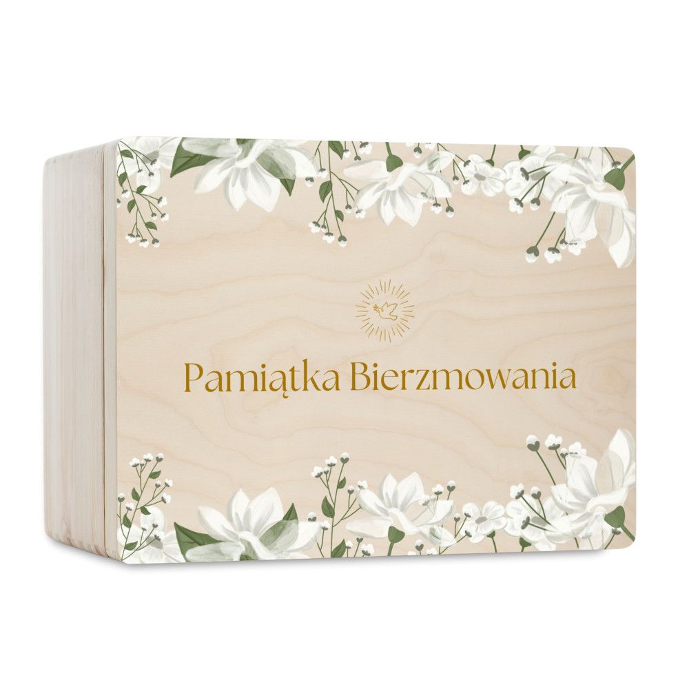 Personalizowane pudełko prezentowe na Bierzmowanie 40x30x23 cm