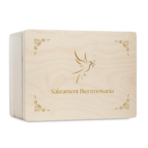 Personalizowane pudełko prezentowe na Bierzmowanie 40x30x23 cm