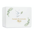 Personalizowane pudełko prezentowe na Bierzmowanie 40x30x23 cm białe