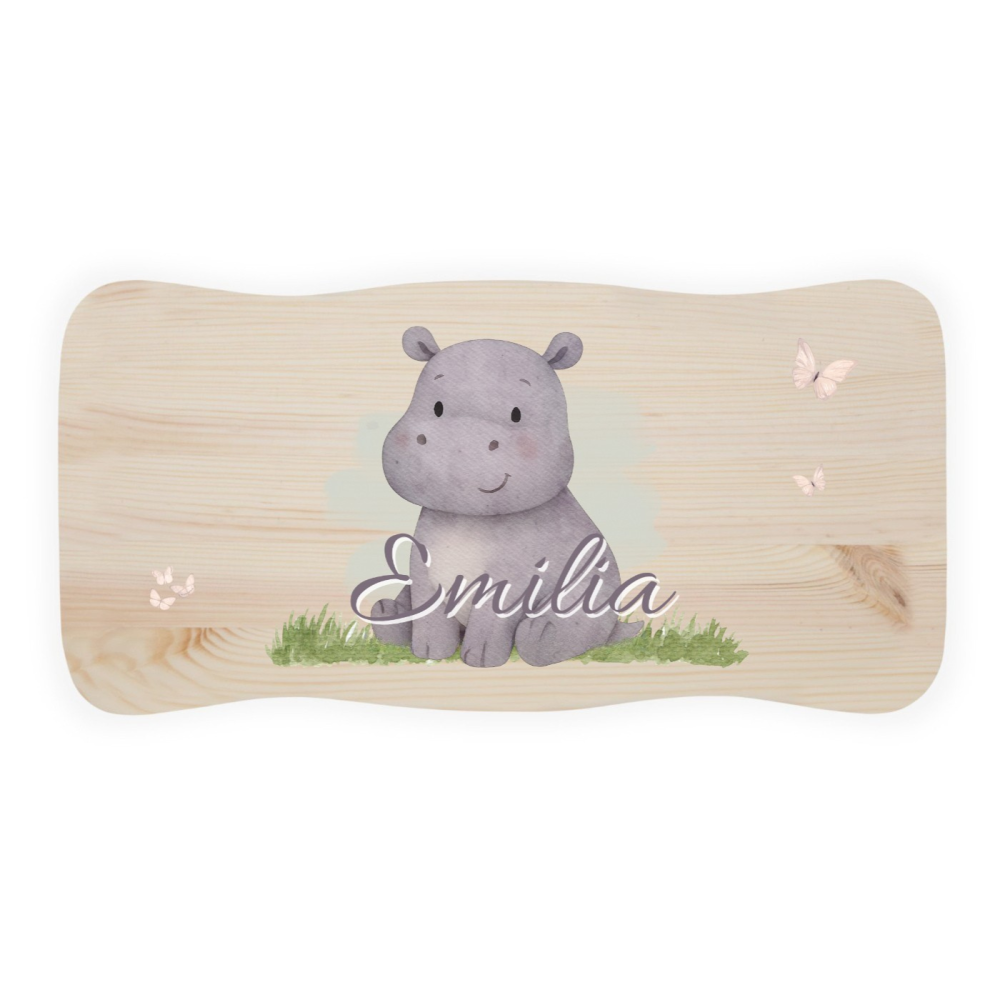 Stołek drewniany dla dziecka z imieniem personalizowany nadruk UV