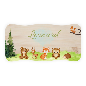 Stołek drewniany dla dziecka z imieniem personalizowany nadruk UV