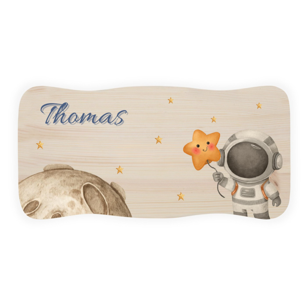 Stołek drewniany dla dziecka z imieniem personalizowany nadruk UV