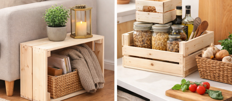 10 pomysłów na wykorzystanie drewnianych skrzynek, o których nie miałeś pojęcia